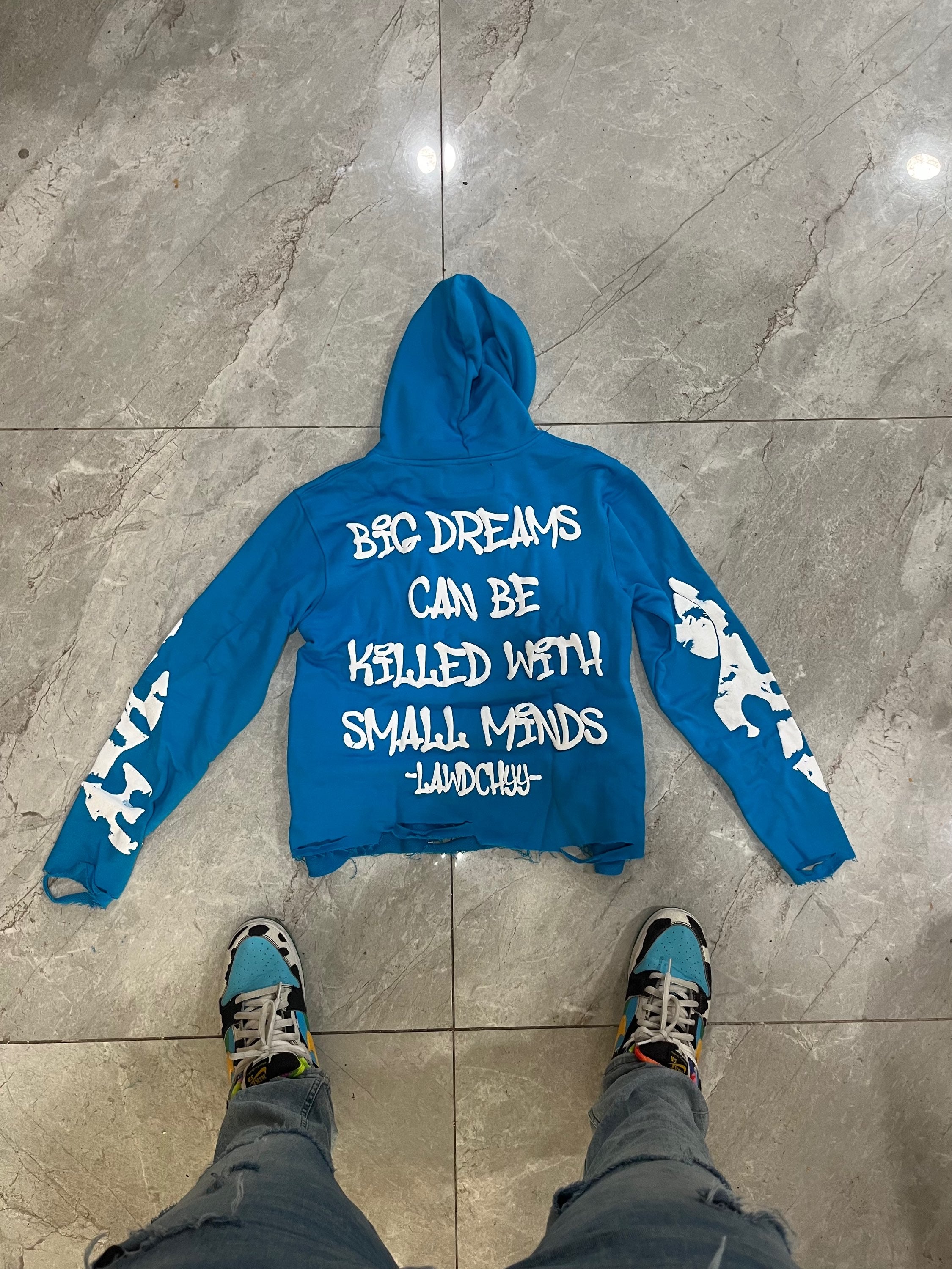 UNC BLUE CROPPED HOODIE image 1